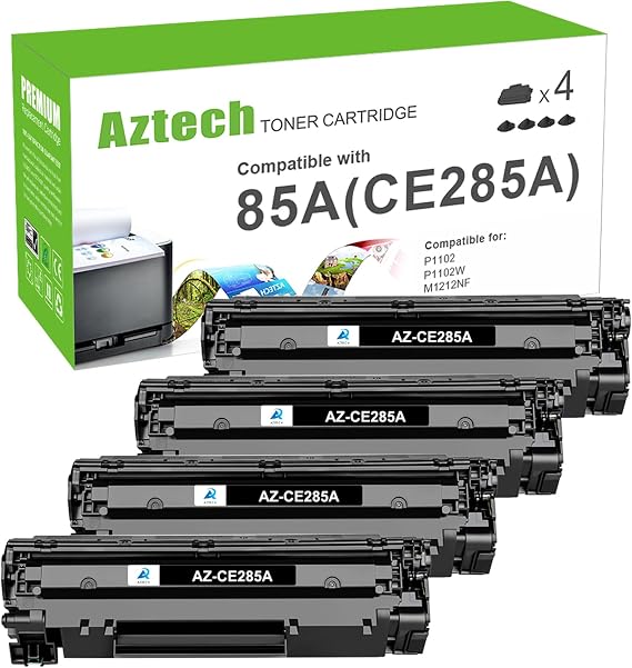 CE285A 85A Black Toner Cartridge for HP LaserJet P1102w Ink 4 Pack