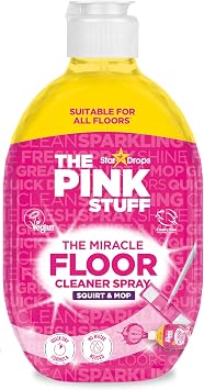Stardrops The Pink Stuff The Miracle Floor Cleaner Spray Squirt & Mop Formula for Sparkling Clean Floors Fast Drying, Streak-Free Finish, Fresh Fragrance, 25.3 fl oz