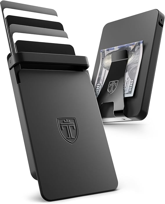 TRAVANDO Slim Wallet for Men Metal RFID Blocking Mens Wallet Card Case