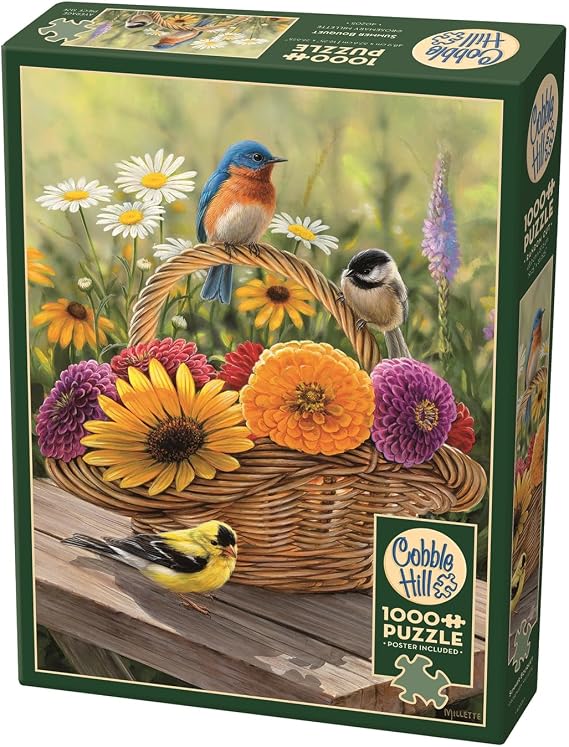 Cobble Hill 1000 Piece Puzzle - Summer Bouquet - Sample Poster Included