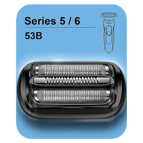 Series 5/6 53B Replacement Head for Braun Electric Foil Shaver, 1 Count | Compatible with New Generation Braun Razors 5020cs 5018s 5035s 5049cs 5050cs 6020s 6040cs 6075cc 6072cc 6090cc