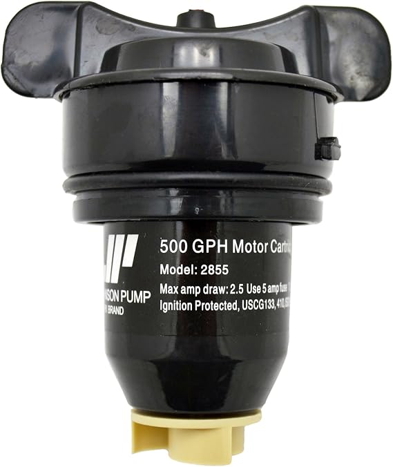 Johnson Pumps 28552-24 Replacement/Spare 500 GPH Motor Cartridge for Bilge Pumps, 24V