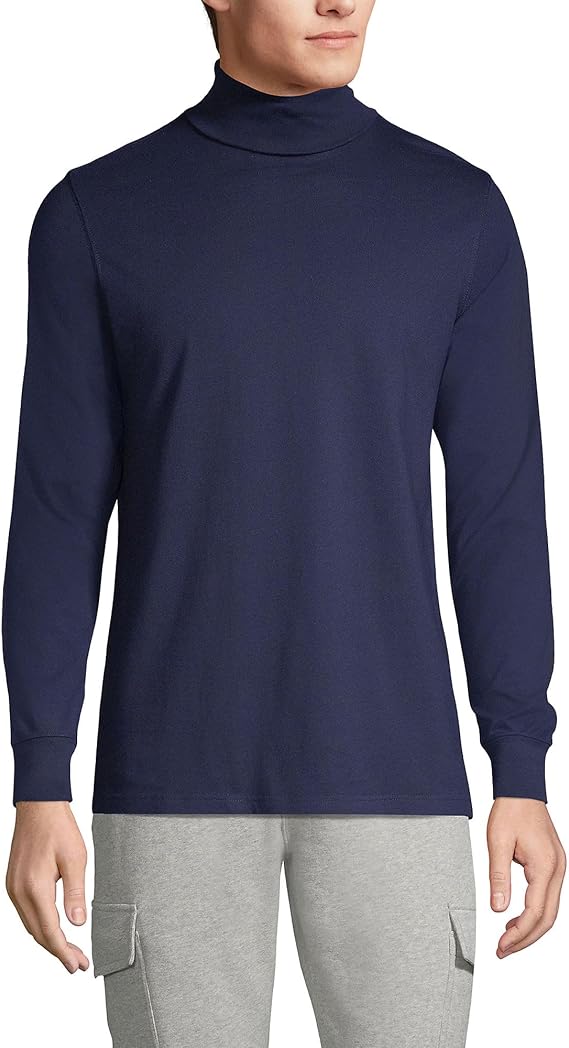 Lands' End Men's Super-T Cotton Turtleneck