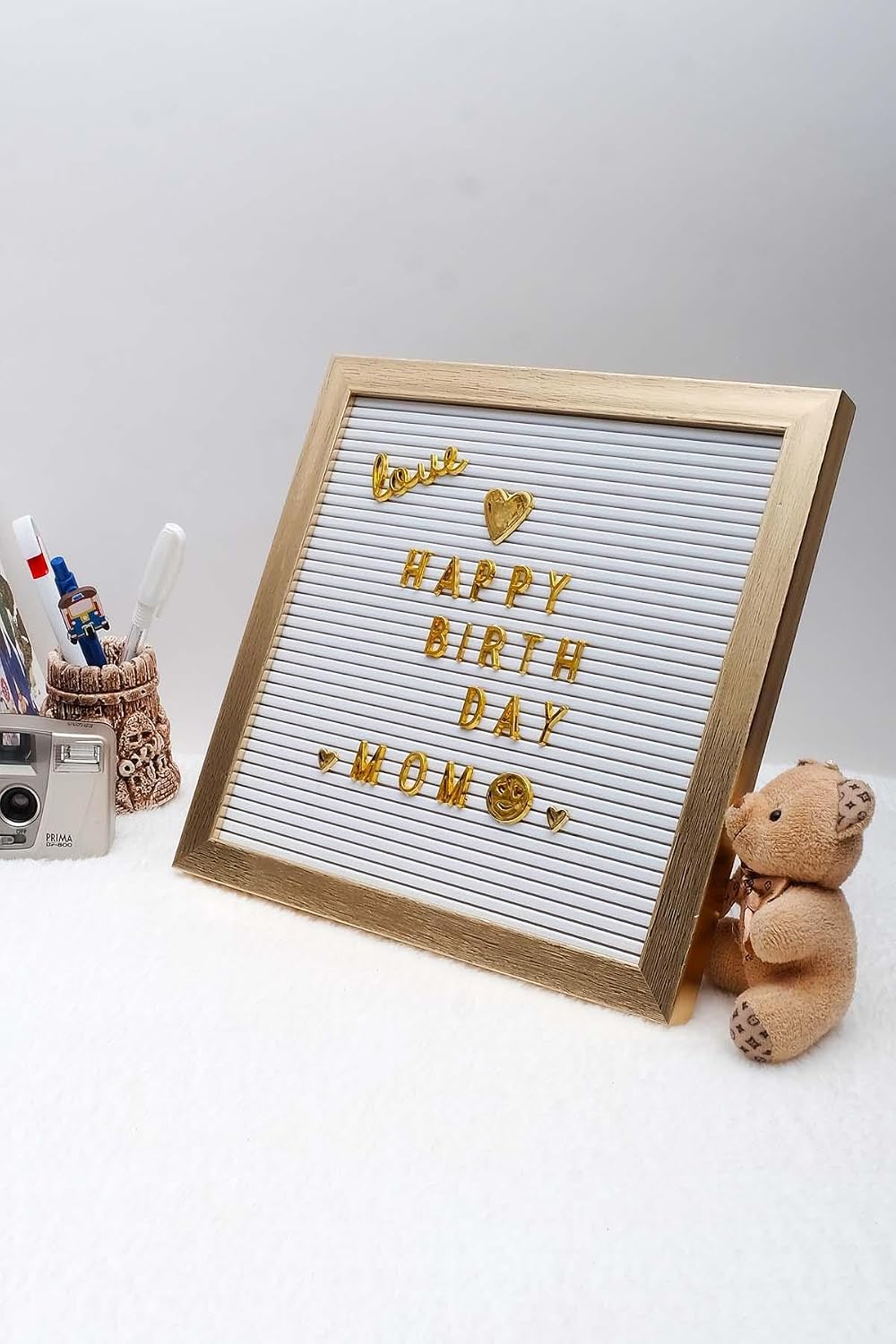 Exploded Gone Gold Writing Board Message Board and Gold Letter Set