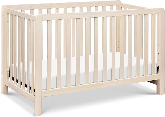 DaVinci Carter's Colby Low-Profile 4-in-1 Baby Crib, Washed Natural | GREENGUARD Gold Certified, Converts to Toddler Bed, Daybed & Full-Size Bed, 4 Adjustable Mattress Heights - Easy to Assemble
