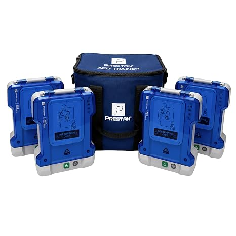 PRESTAN Professional AED Trainer Plus, 4-Pack Units | Build multi-scenario response skills with bilingual voice guidance for instructor-led AED practice.