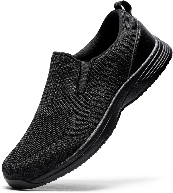 Mens Slip Resistant Work Shoes Food Service Shoe Non Slip Black Professional Chef Shoes