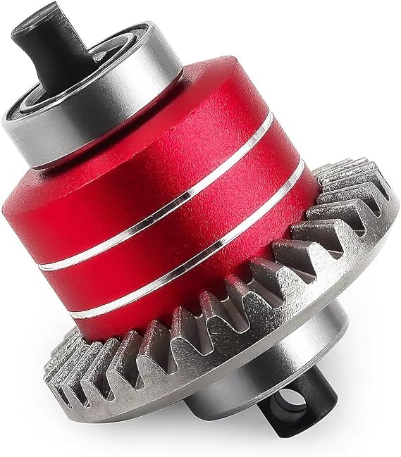 RC Car Accessories Compatible With MJX For Hyper Go 16207 16208 16209 16210 14207 14208 1/16 1/14 RC Car Upgrade Parts Accessories Metal Differential(Red)