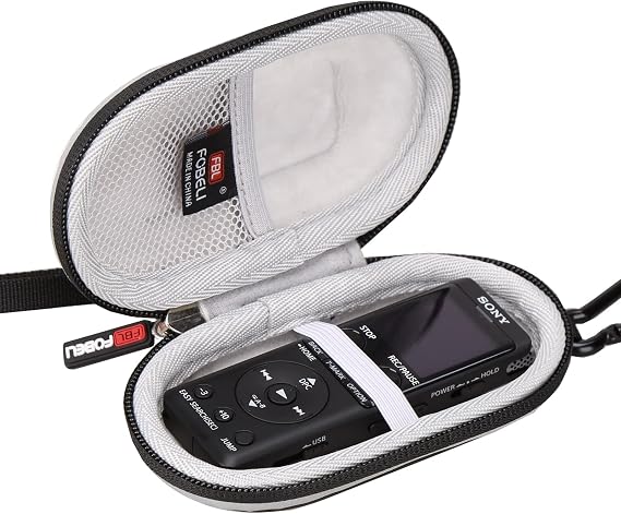 FBLFOBELI Carrying Case for Sony ICD-PX370/PX470/PX570 Digital Voice Recorder, Travel Storage Digital Voice Recorder Holder