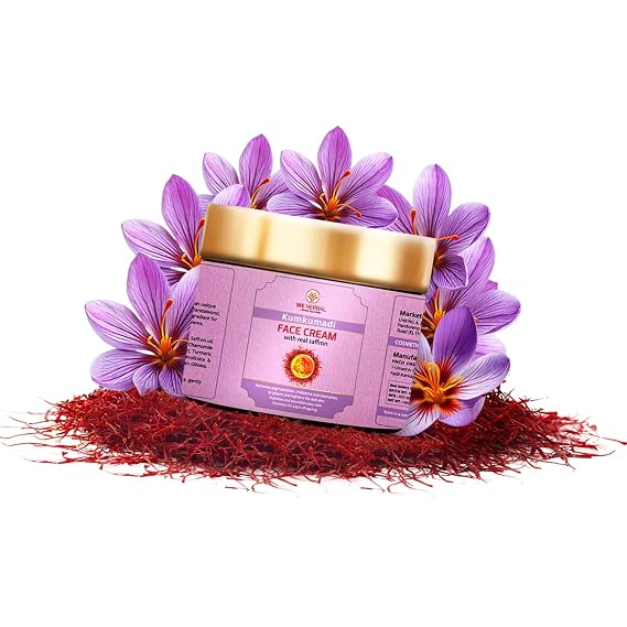 Kumkumadi Face Cream Ayurvedic Moisturizing Face Cream with Saffron, Aloe Vera & Sandalwood, Hydrating & Brightening Face Moisturizer for Smooth Radiant Skin 100 g