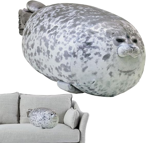 Seal Plush Throw Pillow 30/40cm, Chubby Blob Seal Pillow Cute Seals Plush Toy Stuffed Animals, Realistic Soft Hugging Dolls For Kids And Adults Gift, Bedroom, Living Room, Bed, Sofa Decoration