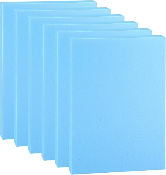 6 Pack High Density Foam Board, 30cm x 20cm x 3.8cm Polystyrene Sheet, xps Foam Board Craft Foam Sheets, Thick Foamboard Foam Blocks for Crafting, Modelling, Sculpture, DIY Crafts
