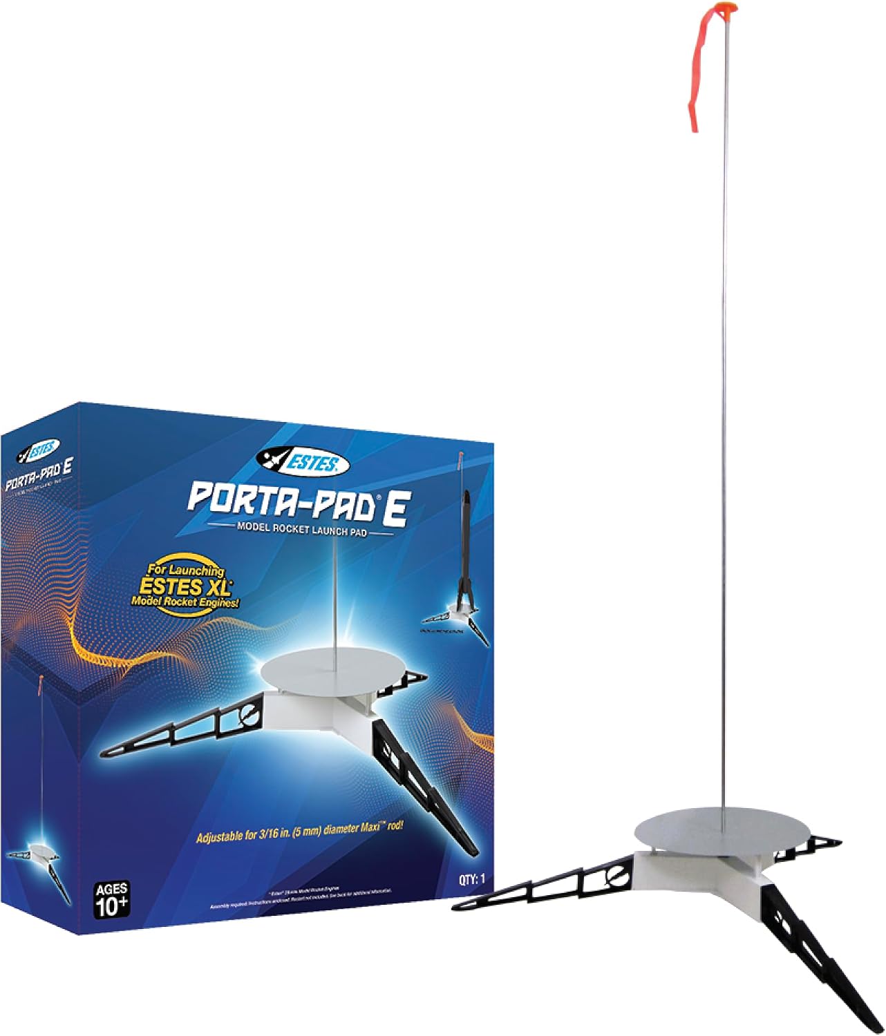 Estes 2238 Portal E Launch Pad, Flying-Rocket-Model Launch Pad, Rocket Model Kit Accessories for Ages 10