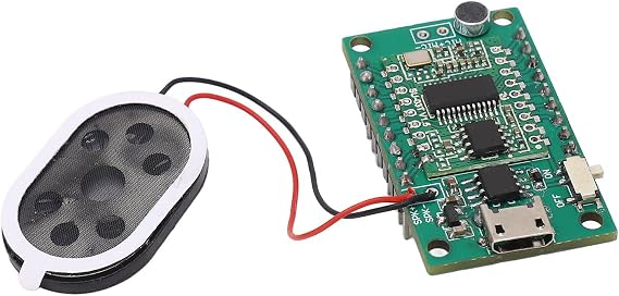 AI Intelligent Voice Recognition Module, Offline Speak Control Development Board with Micro USB Interface, USB Sound Card for Various Peripherals, Relays, LED Lights, PWM Dimming