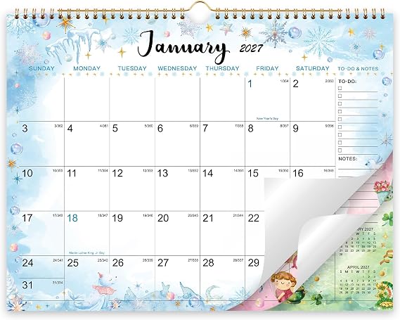2027 Wall Calendar - 2027 Calendar 12 Month, 15" x 11.5", Jan.2027-Dec.2027