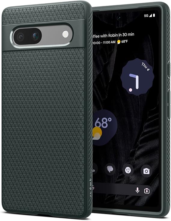 Spigen Liquid Air Designed for Pixel 7a Case (2023) [Military-Grade Protection] - Abyss Green