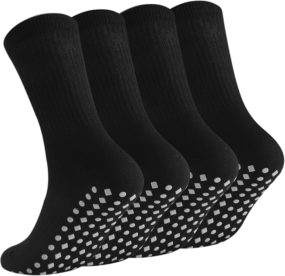 Non Slip Grip Socks for Men Women Crew Grippy Socks for Hospital Elderly | Pilates Yoga Socks,Christmas Socks Gifts for Seniors Elderly Crew Socks,Slipper Socks,Grippy Socks Woman Hospital Labor