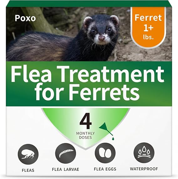 Ferret Flea Prevention, 4-Month Supply (2.5 ml High-Volume Tube) for Multi-Ferret Households, 1 lb+ | NDC Non-Nitenpyram Code