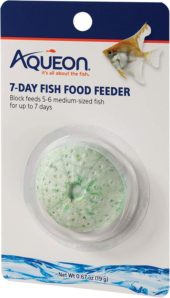 Aqueon Vacation Fish Feeder, Fish Food, 3 Day - 4 Pack | Vacation fish food, slowly dissolves to release pellets; one block feeds 5-6 medium-sized fish for up to 3 days