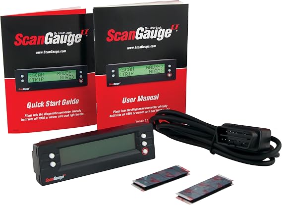 ScanGauge SG2 Ultra Compact 3-in-1 Automotive Computer with Customizable Real-Time Fuel Economy Digital Gauges for OBD2 Vehicles