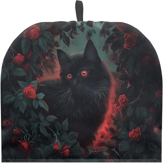 Black Cat Tea Cosy for Teapots Insulated Kettle Dust Cover Coffee Breakfast Warmer Fits Most Tea Pots for Table Hotel Tea Party