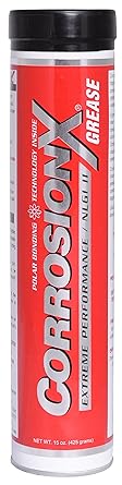 CorrosionX Grease, NLGI #2 Overbased Calcium Sulfonate Complex Grease, Saltwater Resistant Extreme Pressure Lubricant for Marine, Automotive & Industrial Applications, 15oz Tube