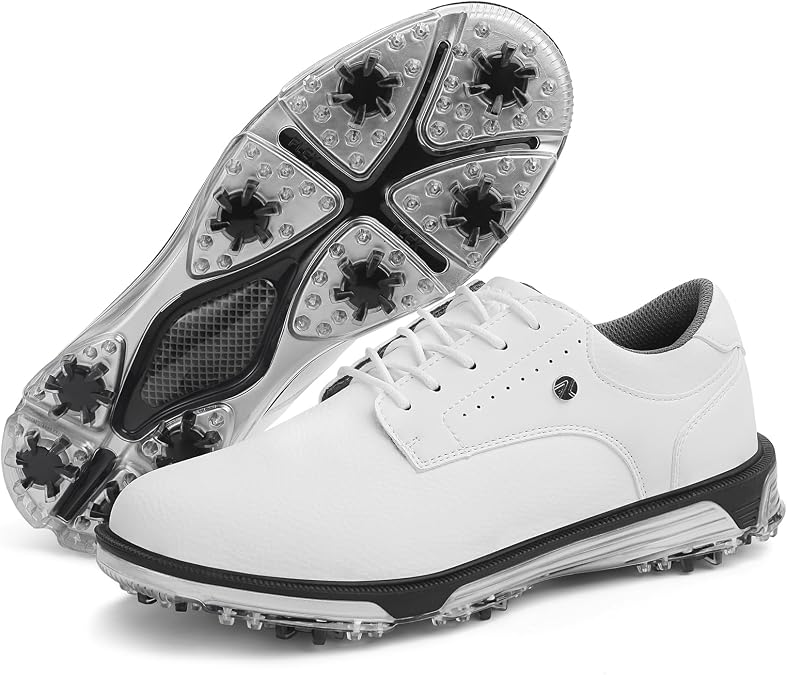 Mens Golf Shoes Water Resistant Spiked Shoe Golf Trainers