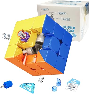 TUNJILOOL Super RS3M 2022 Magnetic Speed Cube, Professional 3x3 Stickerless Super RS3M Series Magnetic Version 3D Smooth Puzzle Travel GamesMF8828