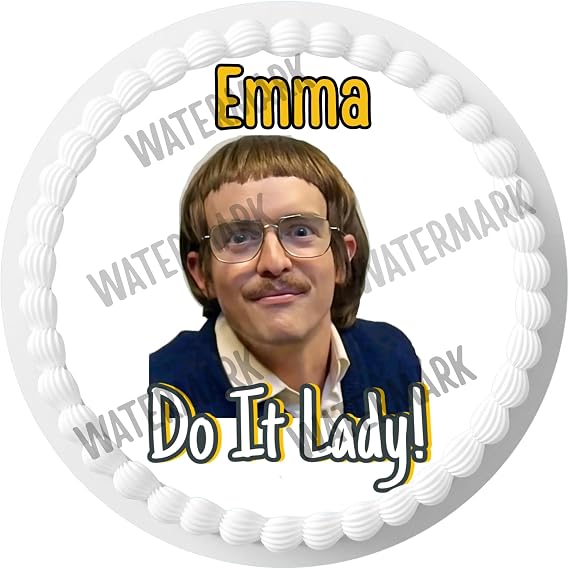 Edible Cake Topper Do It Lady 7.5 inch Birthday Cake