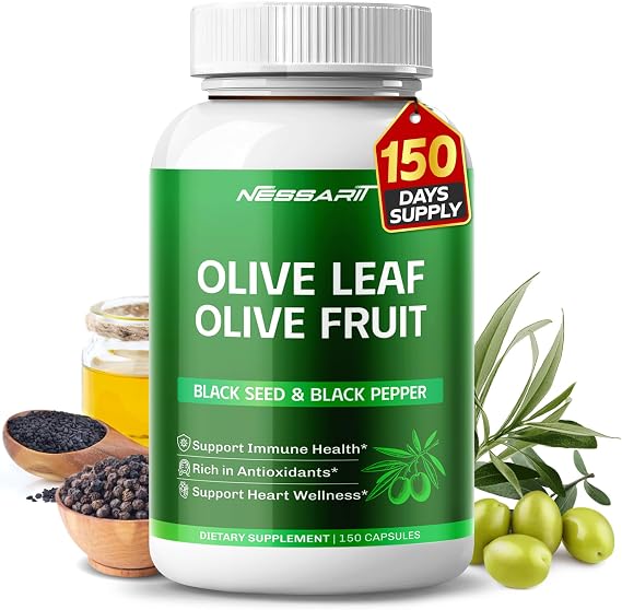 Complete 4-in-1 Olive Leaf & Fruit with Black Seed, 150 Capsules