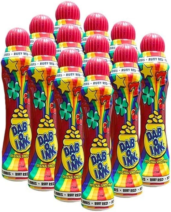 One Dozen 4oz Ruby Red Bingo Dauber