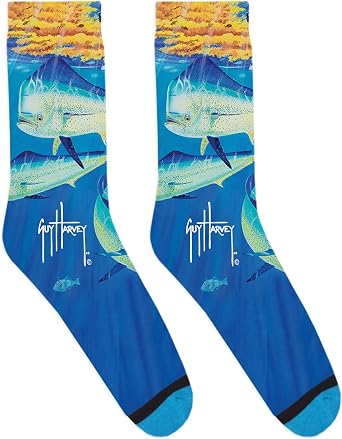 DivvyUp Socks - Guy Harvey Collection: Mahi Socks