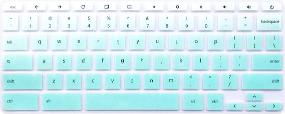 Keyboard Skin Compatible HP Chromebook x360 11-ae Laptop & HP Chromebook 11 G2 G3 G4 G5 & G6 EE & HP 14" Touch-Screen Chromebooks (NOT Compatible Chromebook 11 G5 EE) Gradient Mint