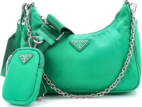 Pre-Loved Re-Edition 2005 Shoulder Bag Tessuto Small, Green