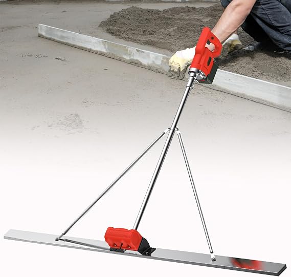 Concrete Vibrating Tool Cordless Screed Cement Finishing Vibrating Device with 1 Battery for Cement Smooth