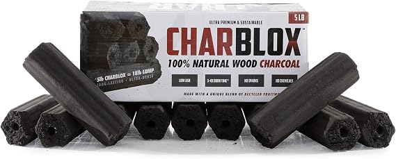 5LB Premium Hardwood Grilling Charcoal Logs - All Natural, Sustainable, Grilling/BBQ/Smoker/Kamado/Ceramic Grill/Yakitori, Binchotan, Burns 4X Longer