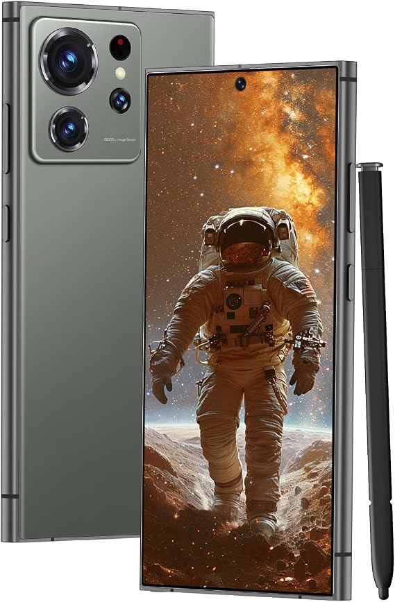 Unlocked Cell Phones Smartphone Android 13 Phones 8+256GB/6.8" HD Screen/108MP+48MP Camera/6800 mAh/Built-in Pen (Green)