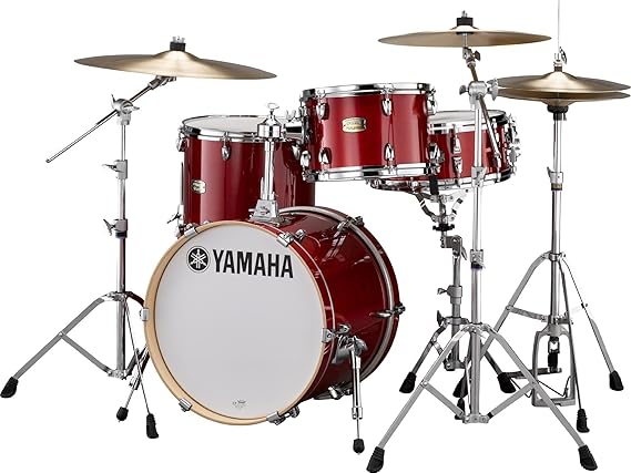 Yamaha Stage Custom Birch 3pc Bop Drum Shell Pack - 18" Kick, Cranberry Red