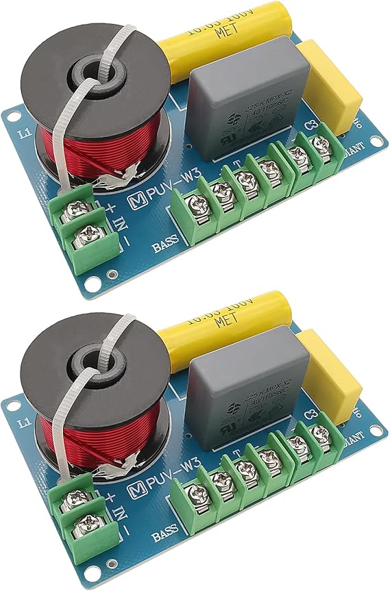 HiQltyla 3 Way Speaker Crossover, 200W Passive for HiFi Home Audio, 2 Pack