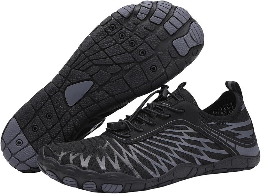 Smoneyful Wide Toe Box Barefoot Shoes for Women Men Zero Drop Non-Slip Hiking Walking Sneakers Lightweight Breathable Barefoot Footwear Wide Width Shoe for Outdoor Running Camping