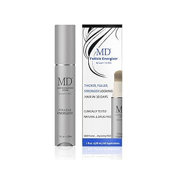 MD Follicle Energizer | Natural Hair Growth Serum | Biotin Infused to Block DHT Production and Prevents Hair Loss | 1 Fl Oz 60-Days Supply