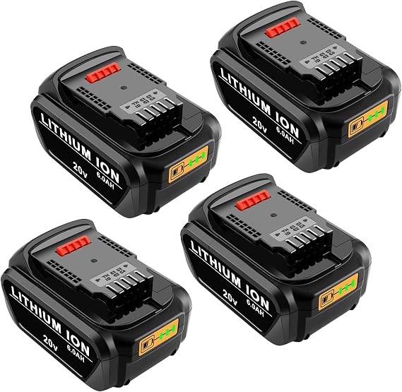 4Pack 6.0Ah Replace for Dewalt 20V Max Battery
