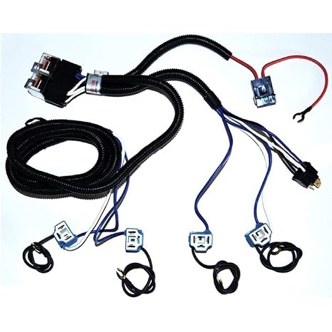 OCTANE LIGHTING Ceramic H4 Headlight 4 Headlamp Light Bulb Socket Plug Relay Wiring Harness 4X6