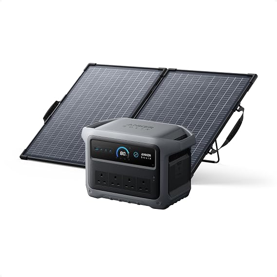 Anker SOLIX C1000 Gen 2, 2000W 1024Wh Power Station with 100W Solar Panel