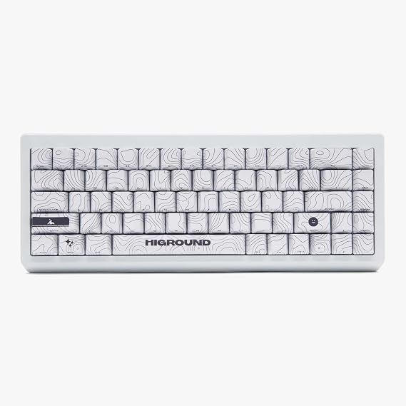 Higround Summit 2.0 SNOWSTONE 65% Mechanical USB Wired Gaming Keyboard Dreamland Linear Switch Programmable RGB Hot Swappable Deep Sock Creamy Sound PC Keyboard