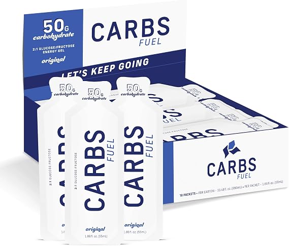 Original 50g Energy Gel - 50g Carbs Per Gel - No Preservatives, No Gelling Agents - Vegan & Gluten-Free - High-Carb Endurance Fuel - 18 Pack