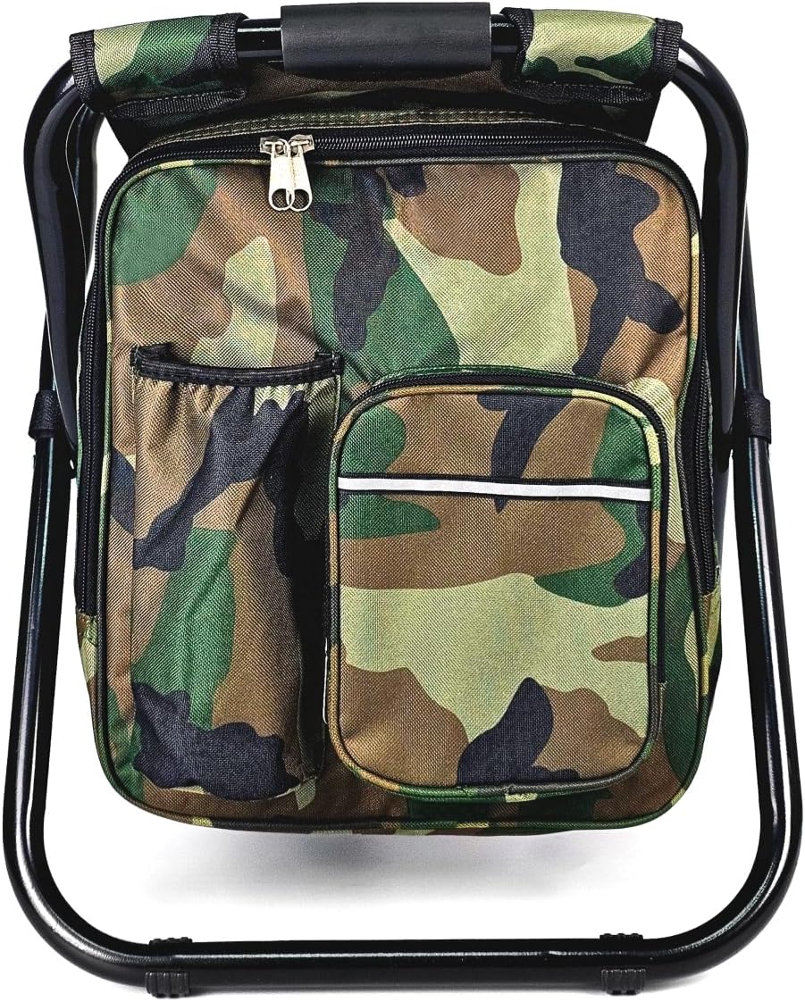 2 in 1 Fishing Hunting Stool Backpack Rucksack Seat Chair Bag Camping Hiking