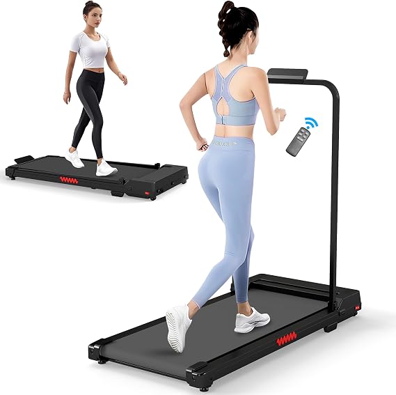 Walking Pad Treadmill, 3.0HP Treadmills for Home Small Spaces, 3 in 1 Foldable Treadmills, Walking Pad with Handle Bar for Walking and Jogging, with Remote Control & LED Display