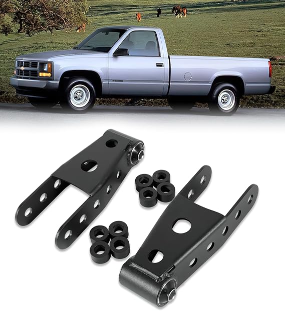 2-3" Rear Drop Lowering Shackles kit for Chevy Silverado Sierra 1500 C1500