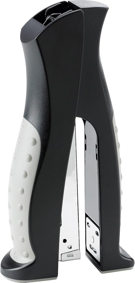 Business Source Vertical Desktop Stapler, Full-Strip, 20 Sheet Capacity, Black